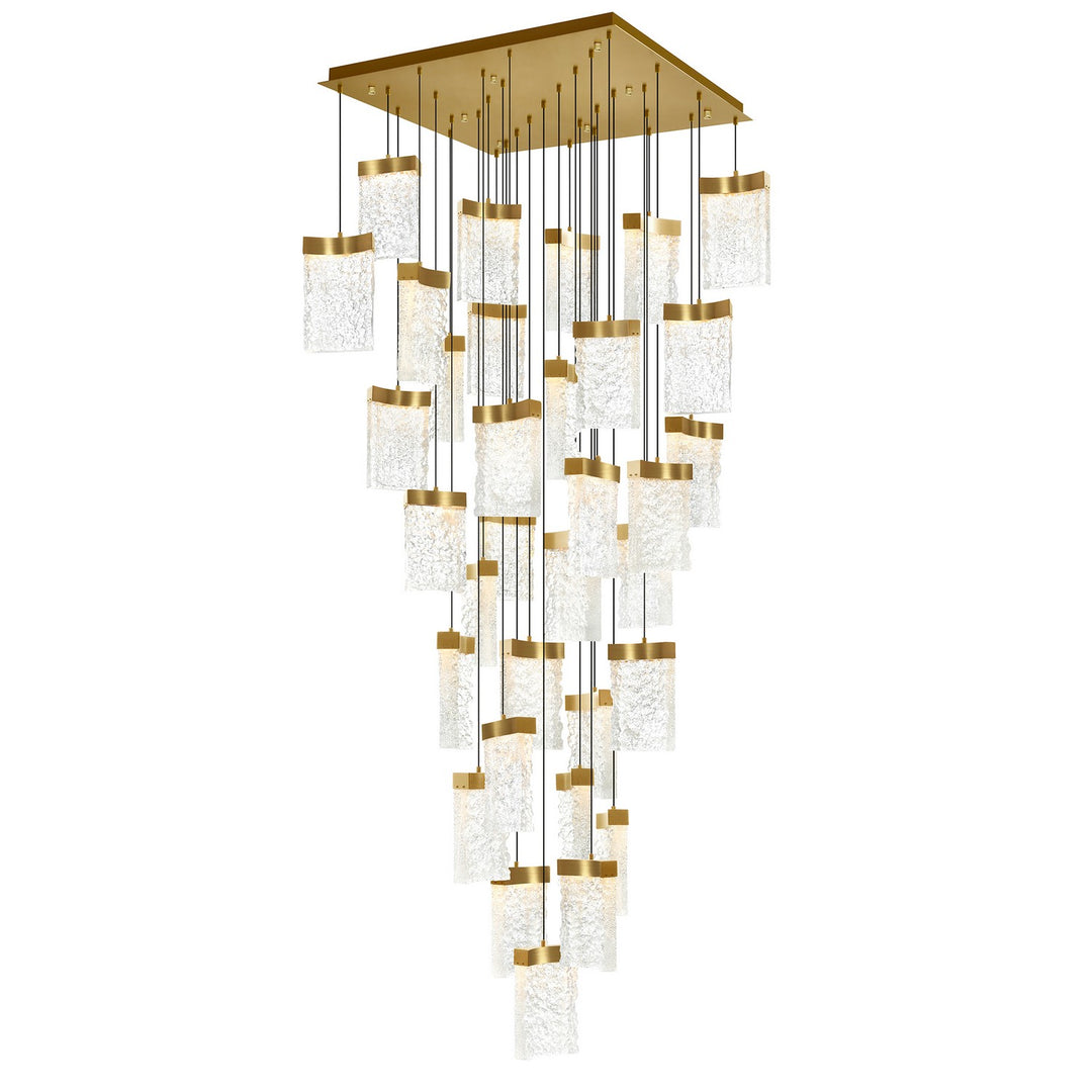 Lava LED Chandelier in Brass - available from The Lighting Shoppe, trusted by Canadian homeowners