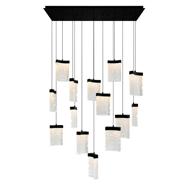 Lava LED Chandelier in Black - available from The Lighting Shoppe, trusted by Canadian homeowners