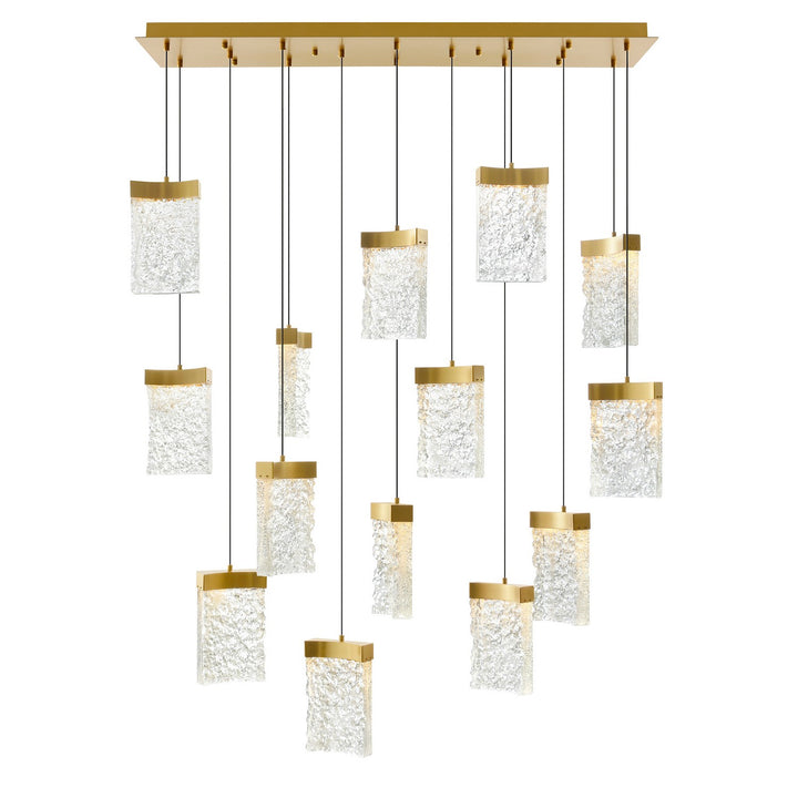 Lava LED Chandelier in Brass - available from The Lighting Shoppe, trusted by Canadian homeowners