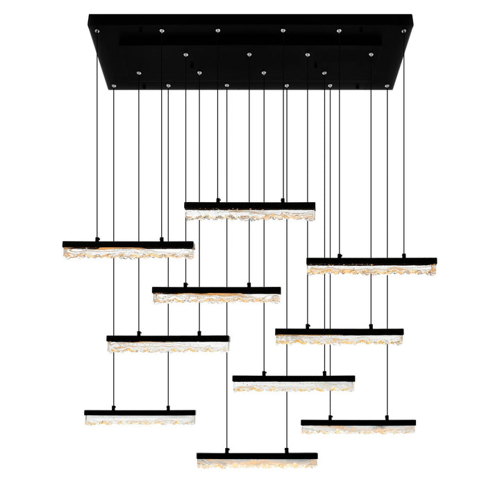 Stagger LED Chandelier in Black - available from The Lighting Shoppe, trusted by Canadian homeowners