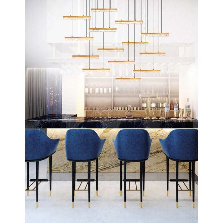 CWI Lighting Canada - 1588P60-14-624 - LED Chandelier - Stagger - Brass