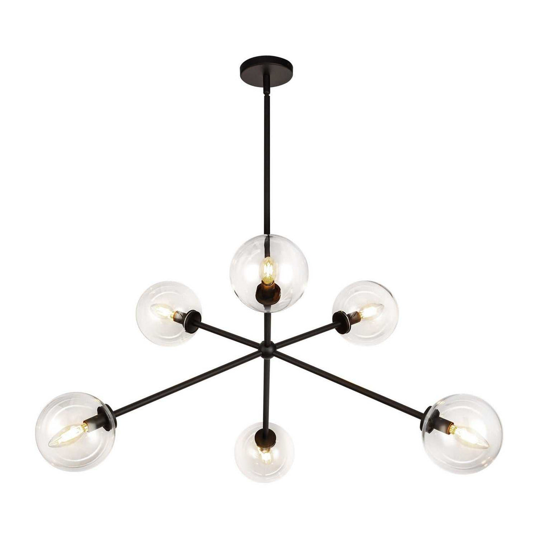 Alora Canada - CH549640MBCL - Six Light Chandelier - Cassia - Matte Black/Clear Glass