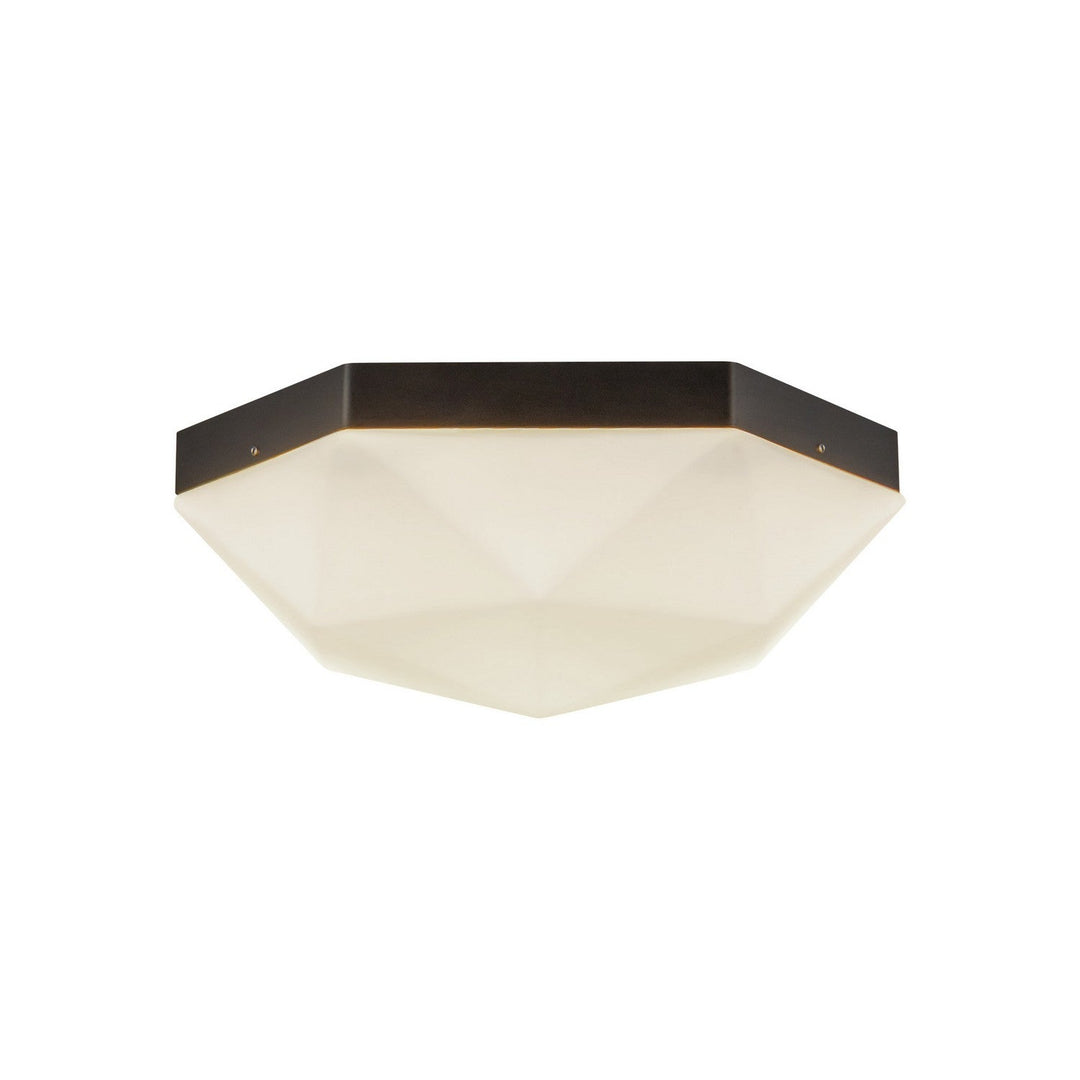 Alora Canada - FM424512MBOP - Two Light Flush Mount - Krysta - Matte Black/Opal Glass