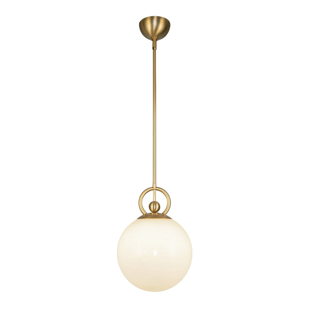 Alora Canada - PD407910BGGO - One Light Pendant - Fiore - Brushed Gold/Glossy Opal Glass
