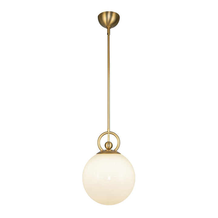 Alora Canada - PD407910BGGO - One Light Pendant - Fiore - Brushed Gold/Glossy Opal Glass