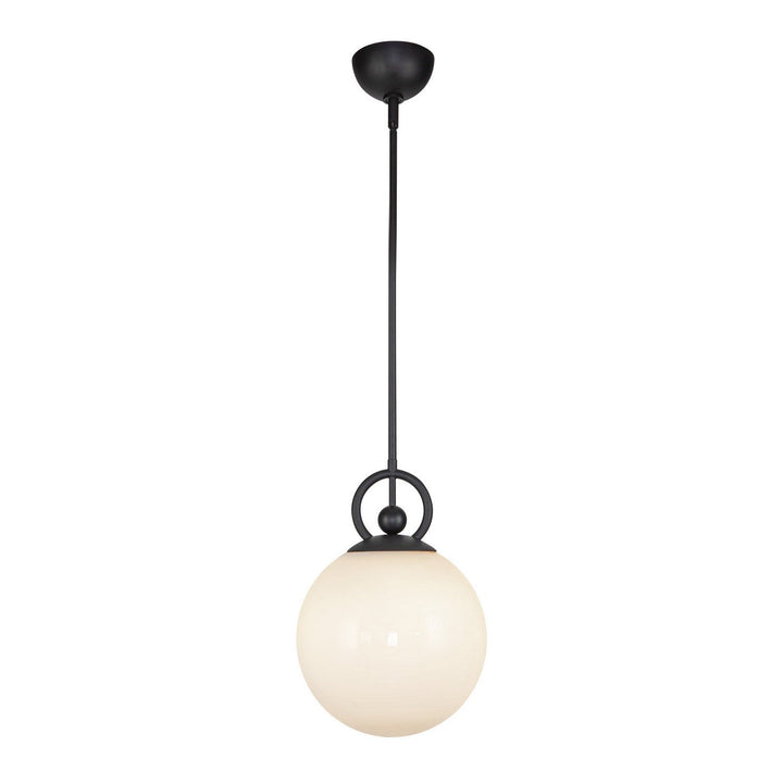 Alora Canada - PD407910MBGO - One Light Pendant - Fiore - Matte Black/Glossy Opal Glass