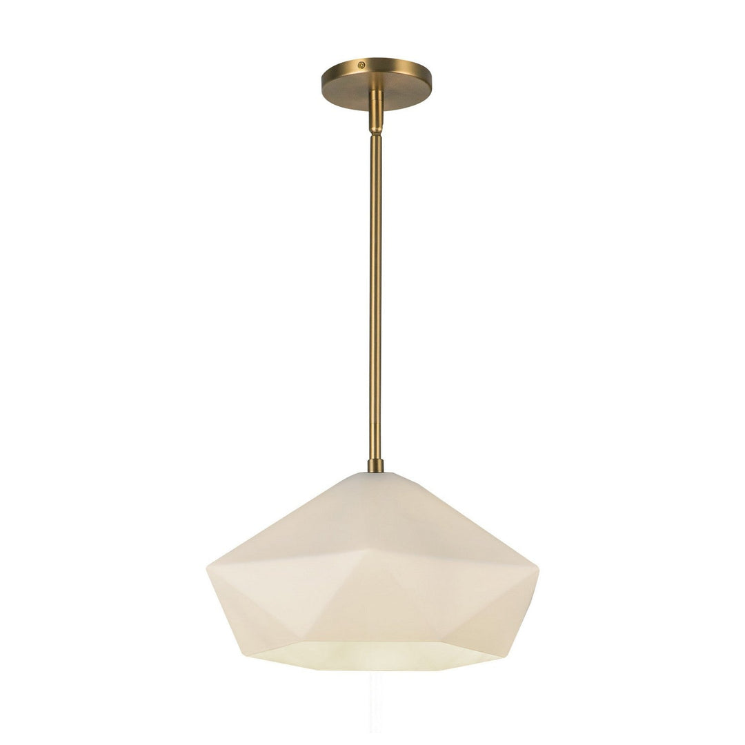 Alora Canada - PD424514BGOP - One Light Pendant - Krysta - Brushed Gold/Opal Glass
