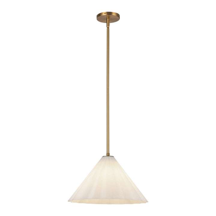 Alora Canada - PD451814AGOP - One Light Pendant - Serena - Aged Gold/Opal Glass