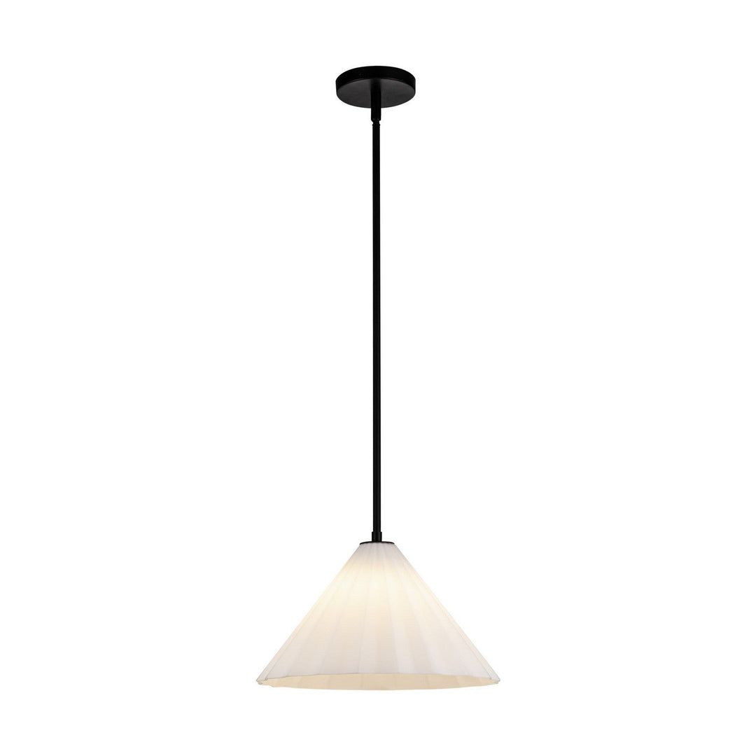 Alora Canada - PD451814MBOP - One Light Pendant - Serena - Matte Black/Opal Glass