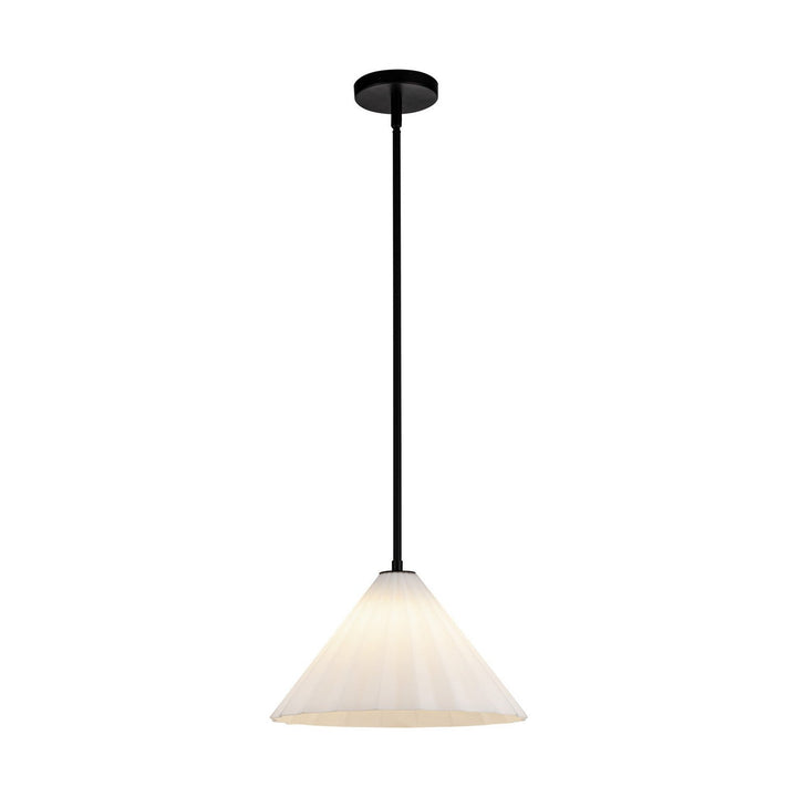 Alora Canada - PD451814MBOP - One Light Pendant - Serena - Matte Black/Opal Glass