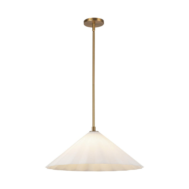 Alora Canada - PD451820AGOP - One Light Pendant - Serena - Aged Gold/Opal Glass