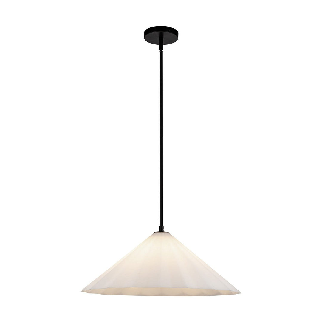 Alora Canada - PD451820MBOP - One Light Pendant - Serena - Matte Black/Opal Glass