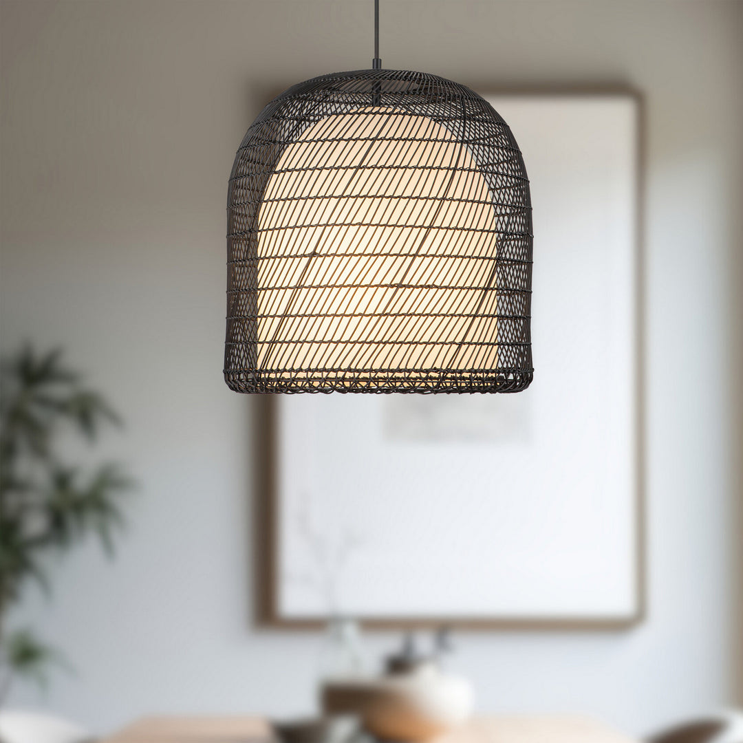 Alora Canada - PD631920MBOP - One Light Pendant - Bondi - Matte Black/Opal Glass