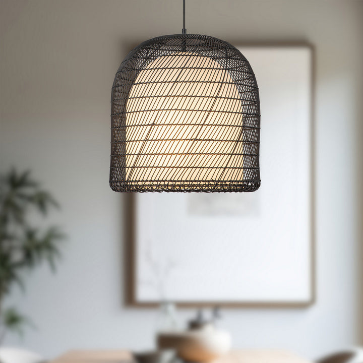 Alora Canada - PD631920MBOP - One Light Pendant - Bondi - Matte Black/Opal Glass
