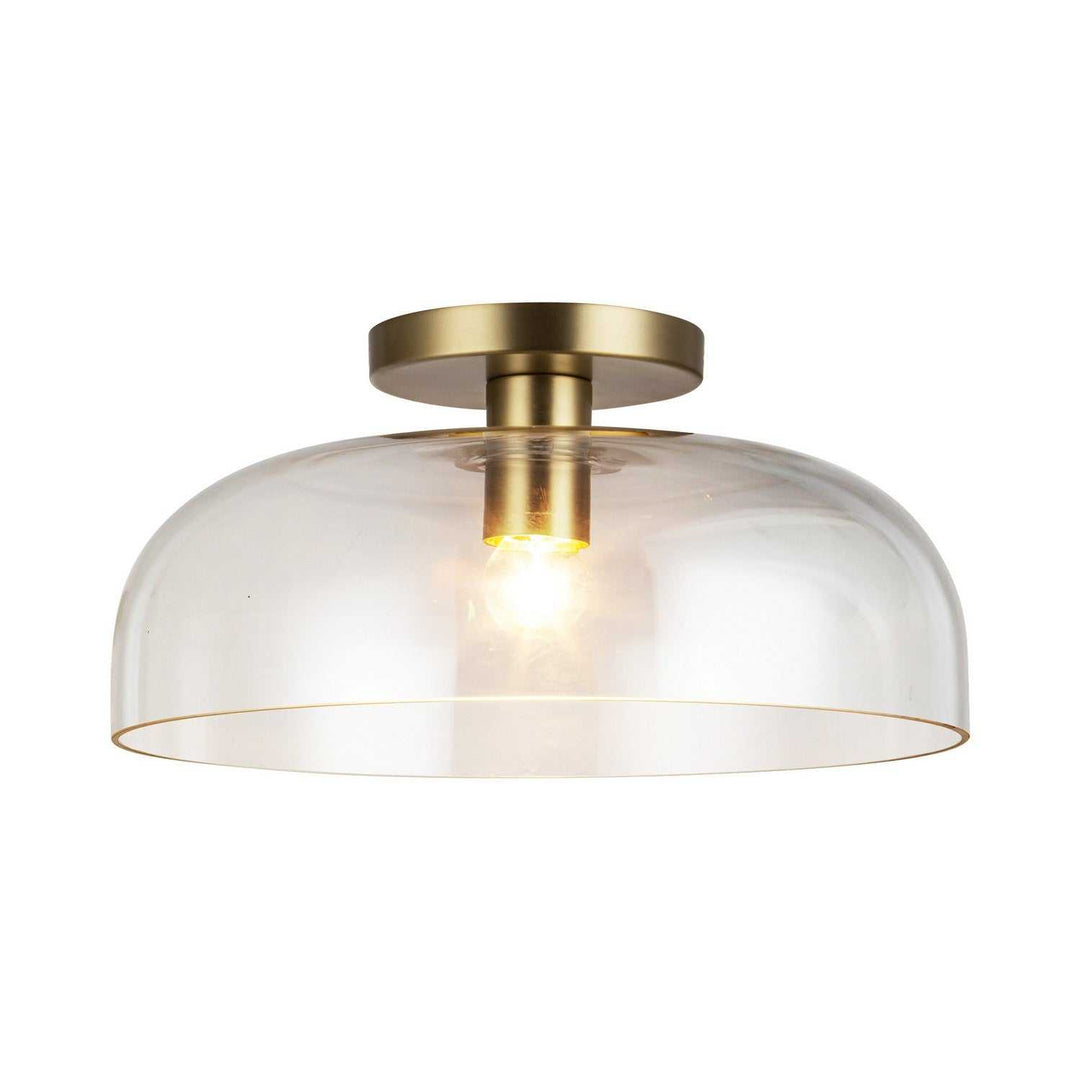 Alora Canada - SF515712BGCL - One Light Semi-Flush Mount - Sylvia - Brushed Gold/Clear Glass