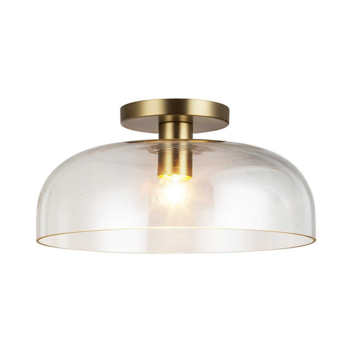 Alora Canada - SF515712BGCL - One Light Semi-Flush Mount - Sylvia - Brushed Gold/Clear Glass