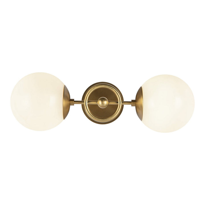 Alora Canada - WV407618BGGO - Two Light Wall Vanity - Fiore - Brushed Gold/Glossy Opal Glass