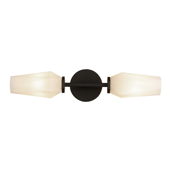 Alora Canada - WV424720MBOP - Two Light Wall Vanity - Krysta - Matte Black/Opal Glass