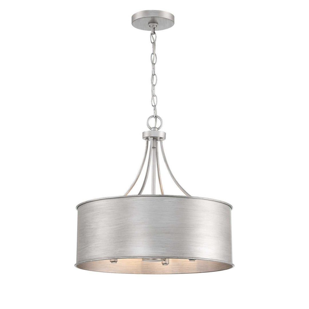 Meridian - M7040AS - Four Light Pendant - Antique Silver