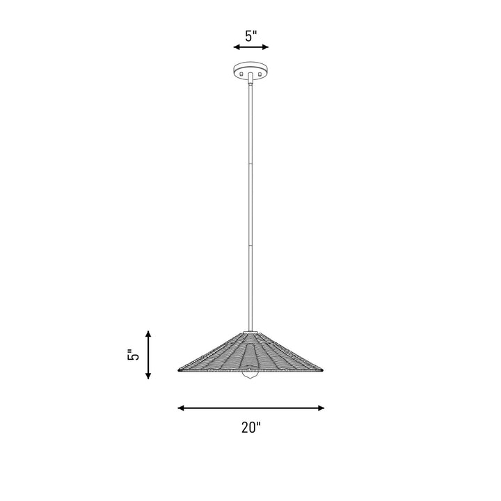 Meridian - M7041MBK - One Light Pendant - Matte Black