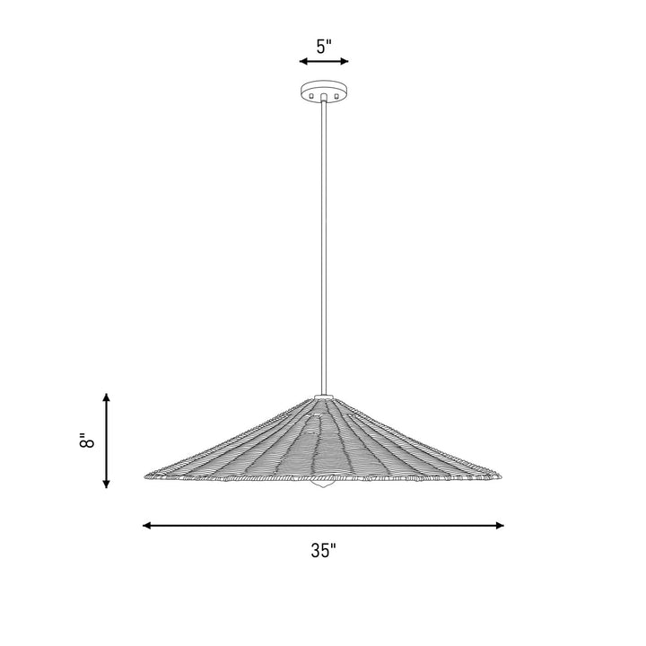 Meridian - M7042MBK - One Light Pendant - Matte Black