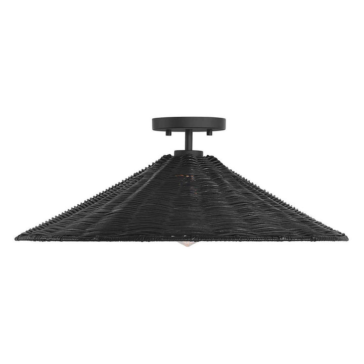 Meridian - M60074MBK - One Light Semi-Flush Mount - Matte Black