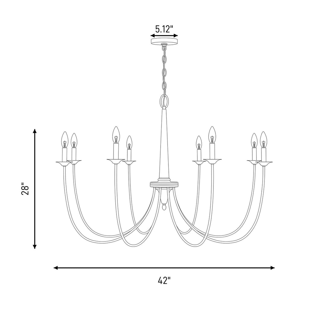 Savoy House - 1-1202-8-186 - Eight Light Chandelier - Stonecrest - French Gold