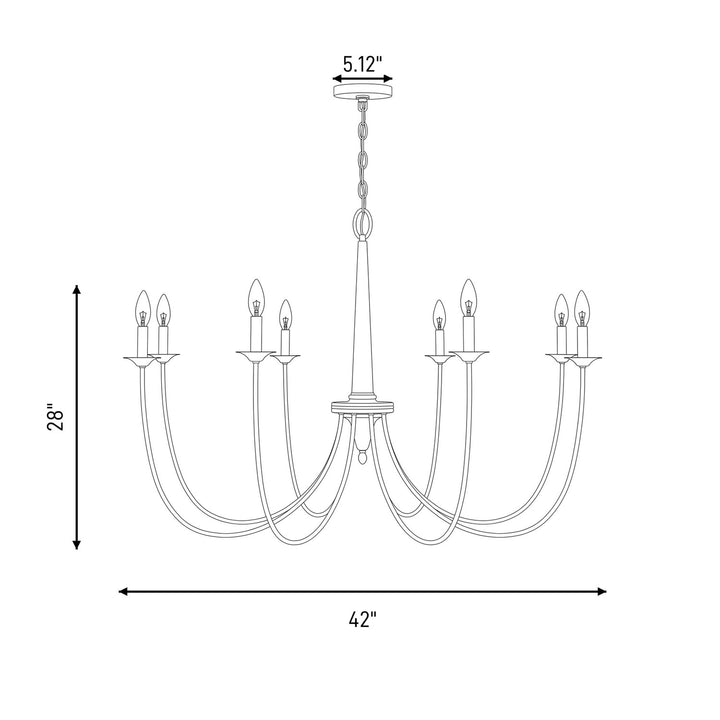 Savoy House - 1-1202-8-186 - Eight Light Chandelier - Stonecrest - French Gold