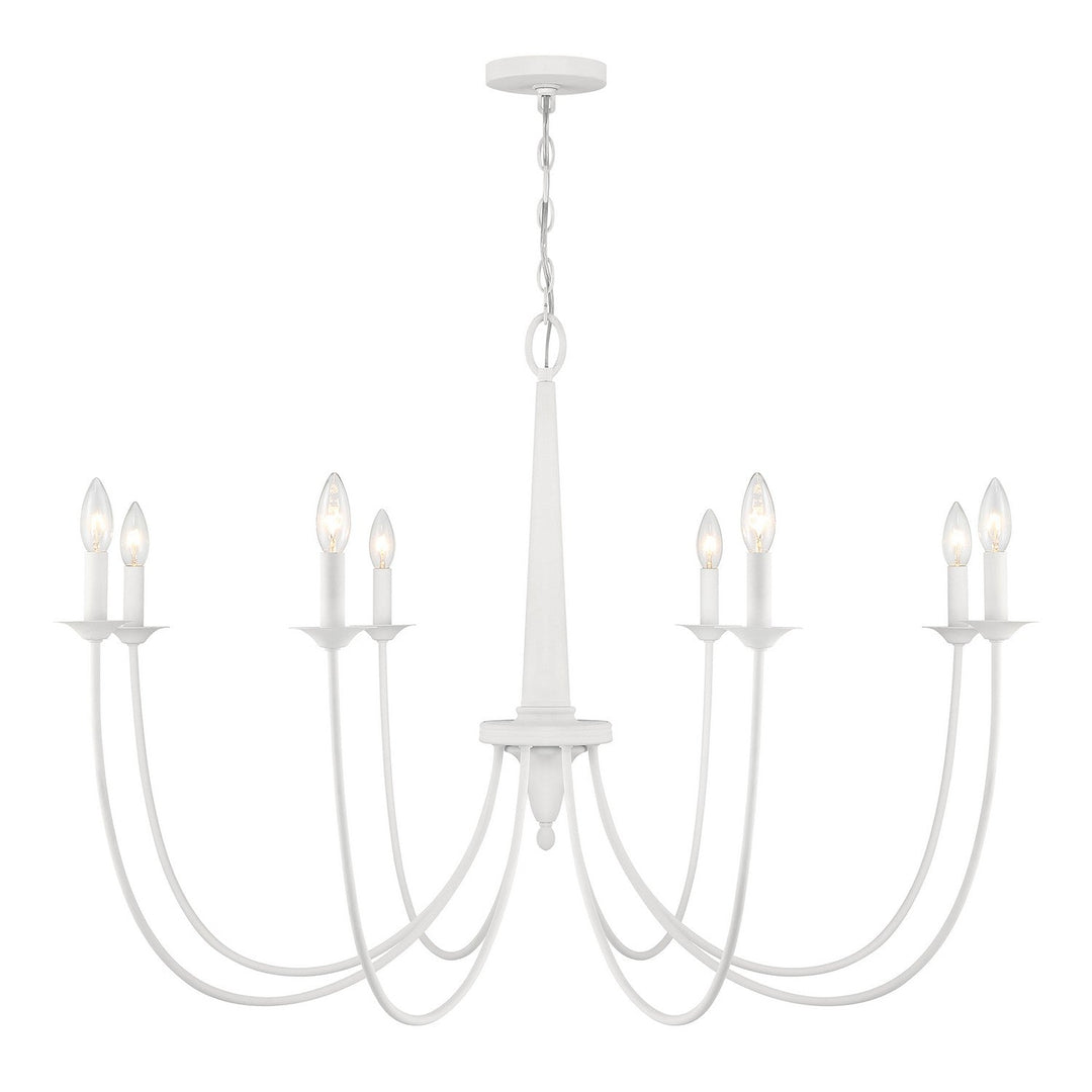Stonecrest Eight Light Chandelier in Bisque White Savoy House