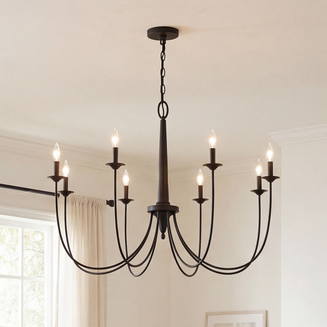 Savoy House - 1-1202-8-89 - Eight Light Chandelier - Stonecrest - Matte Black