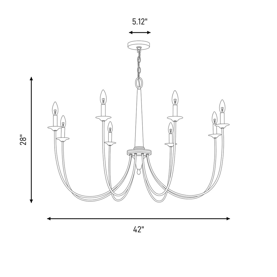 Savoy House - 1-1202-8-89 - Eight Light Chandelier - Stonecrest - Matte Black
