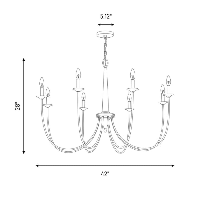 Savoy House - 1-1202-8-89 - Eight Light Chandelier - Stonecrest - Matte Black