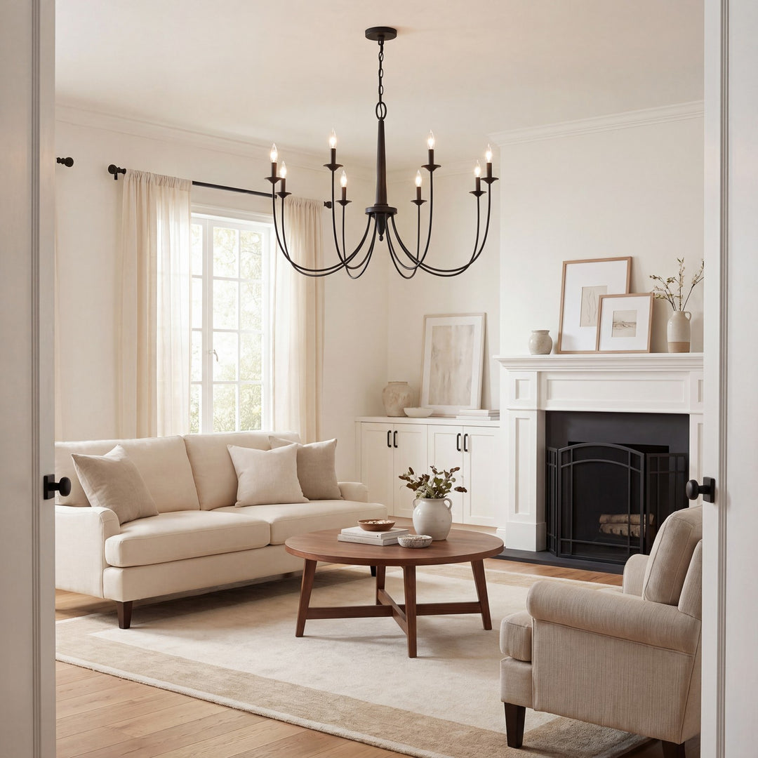 Savoy House - 1-1202-8-89 - Eight Light Chandelier - Stonecrest - Matte Black