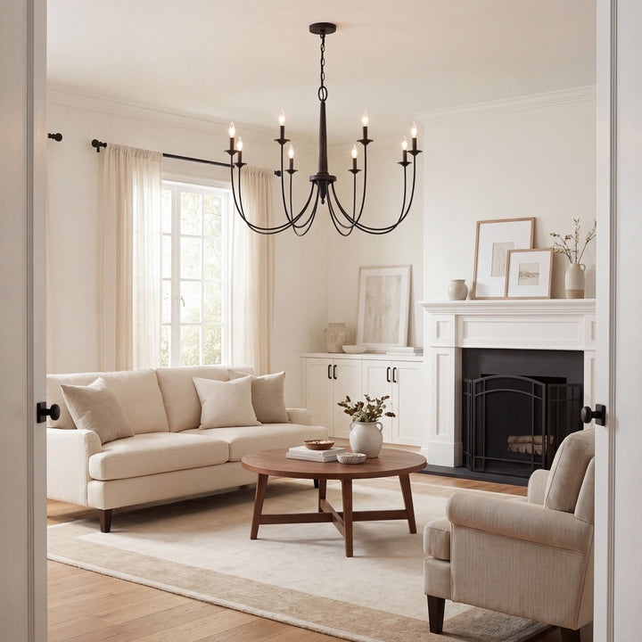 Savoy House - 1-1202-8-89 - Eight Light Chandelier - Stonecrest - Matte Black