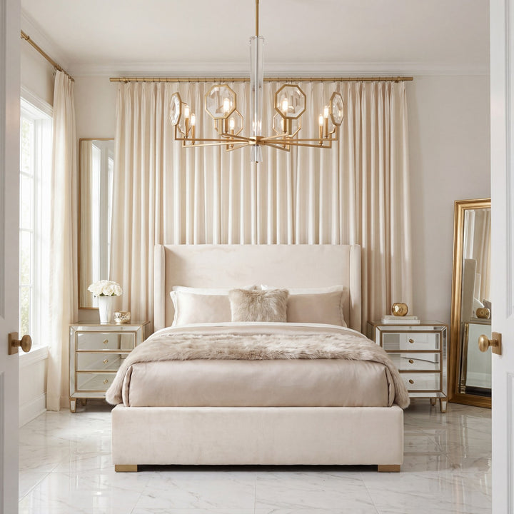Savoy House - 1-2218-8-322 - Eight Light Chandelier - Leighton - Warm Brass