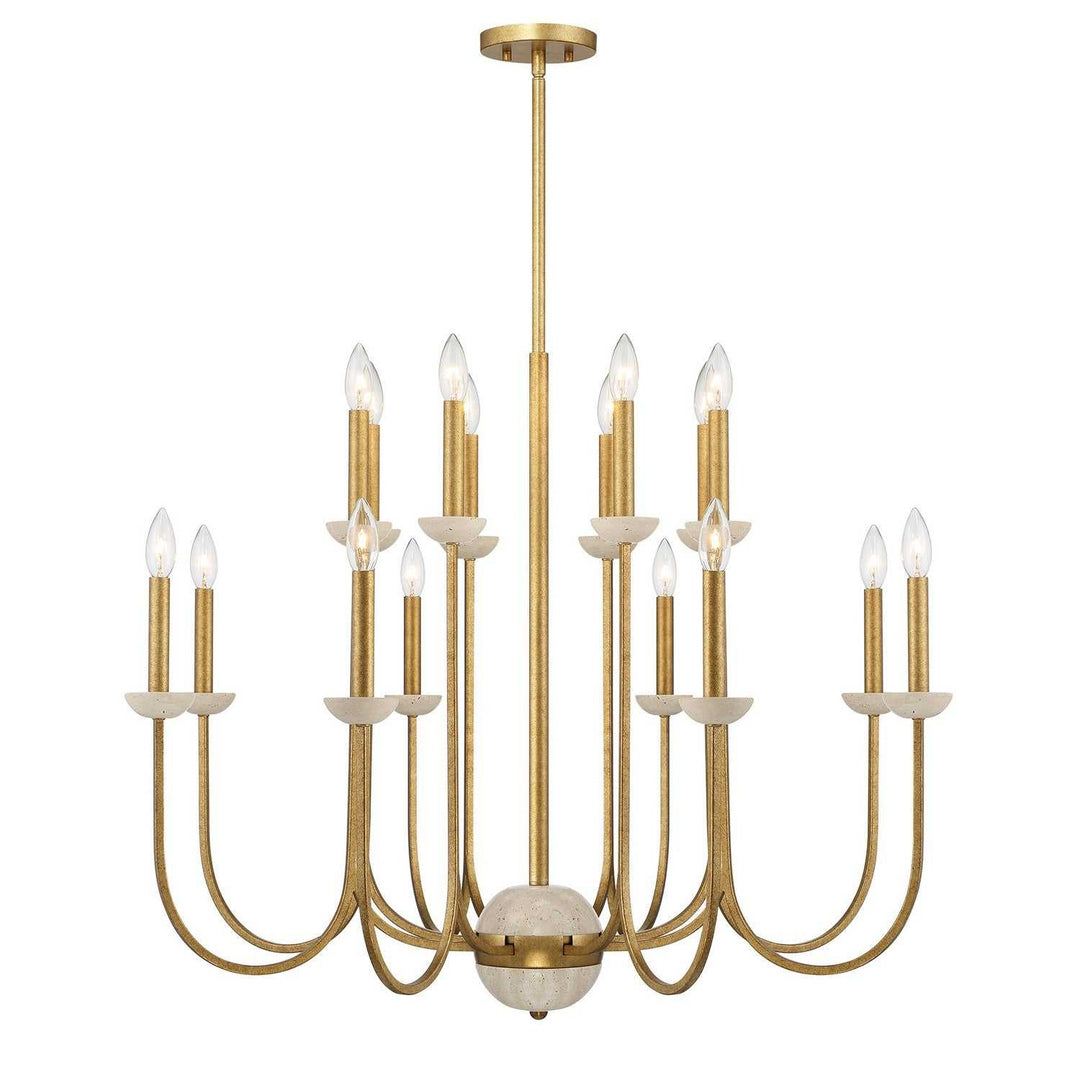 Oakhurst 16 Light Chandelier in Antique Gold Savoy House