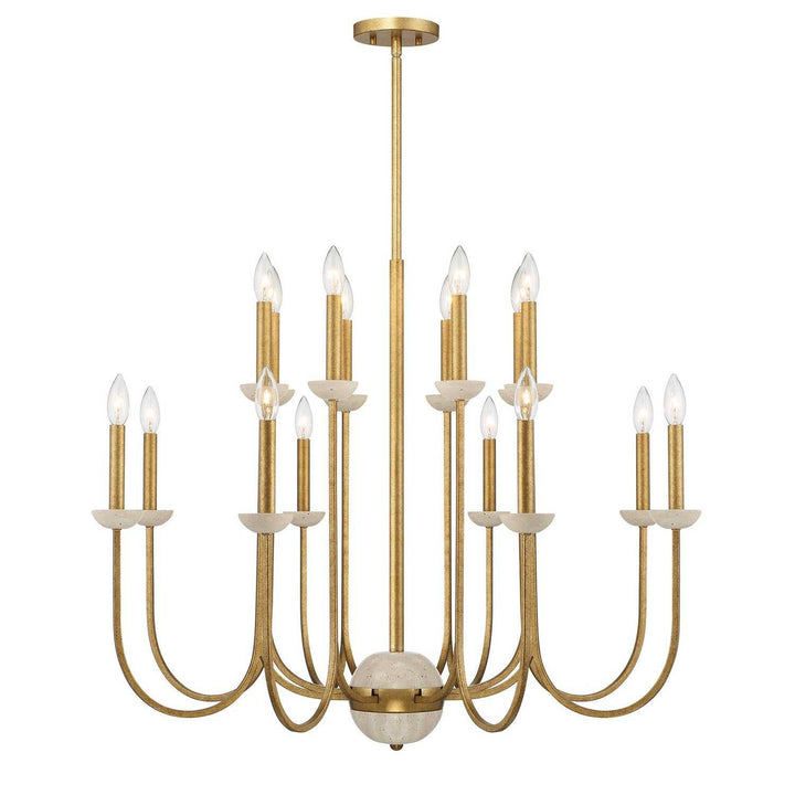 Oakhurst 16 Light Chandelier in Antique Gold Savoy House