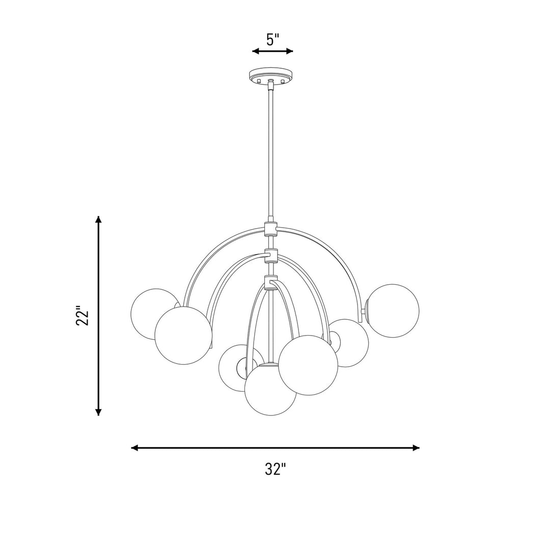 Savoy House - 1-3319-7-11 - Seven Light Chandelier - Marias - Polished Chrome