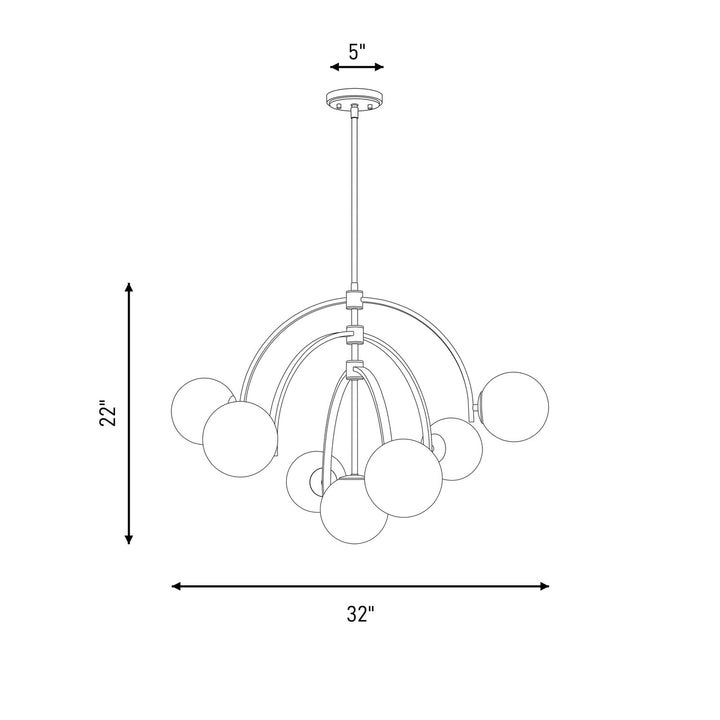Savoy House - 1-3319-7-11 - Seven Light Chandelier - Marias - Polished Chrome