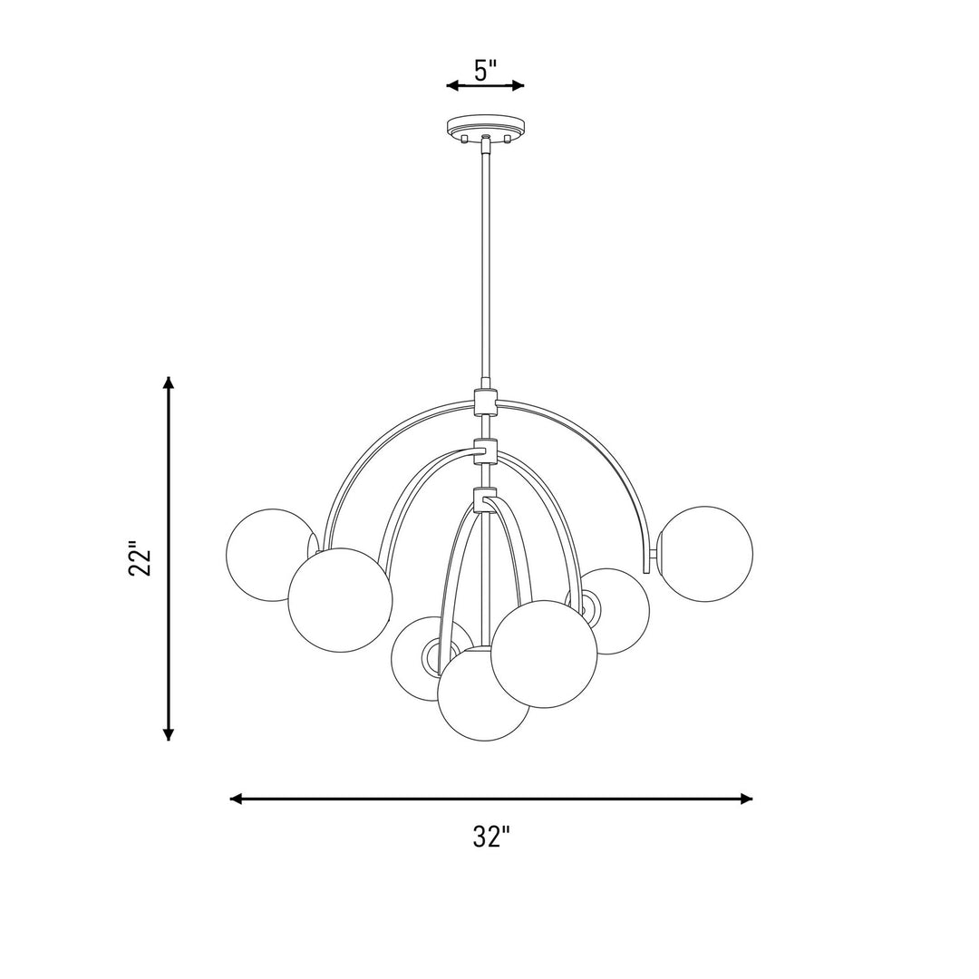Savoy House - 1-3319-7-322 - Seven Light Chandelier - Marias - Warm Brass