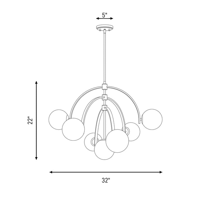 Savoy House - 1-3319-7-322 - Seven Light Chandelier - Marias - Warm Brass