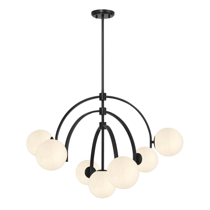 Marias Seven Light Chandelier in Matte Black Savoy House