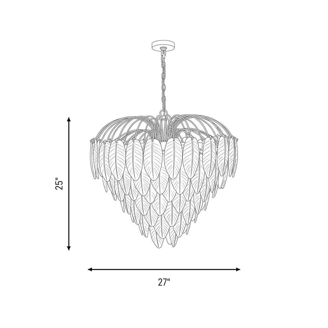 Savoy House - 1-3504-9-322 - Nine Light Chandelier - Boa - Warm Brass