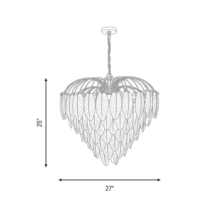 Savoy House - 1-3504-9-322 - Nine Light Chandelier - Boa - Warm Brass