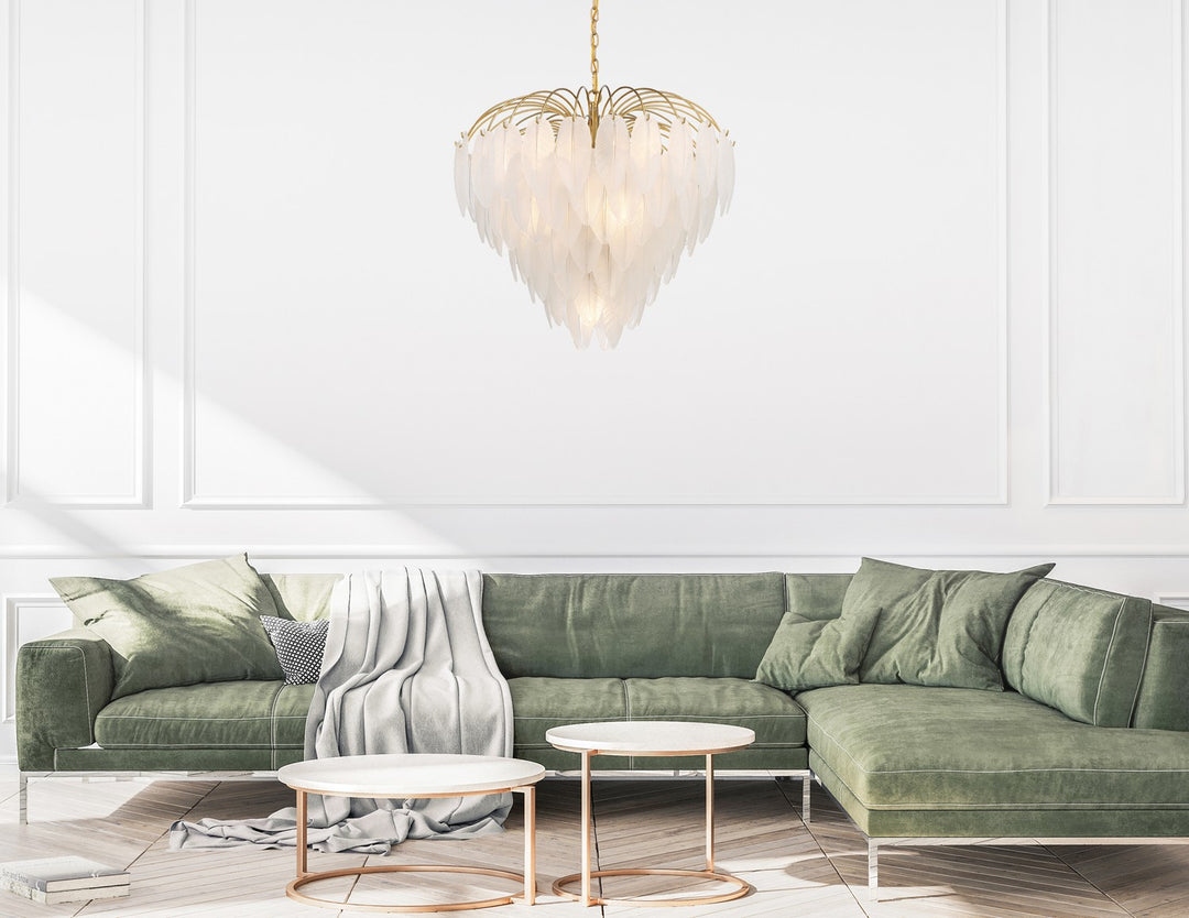 Savoy House - 1-3504-9-322 - Nine Light Chandelier - Boa - Warm Brass