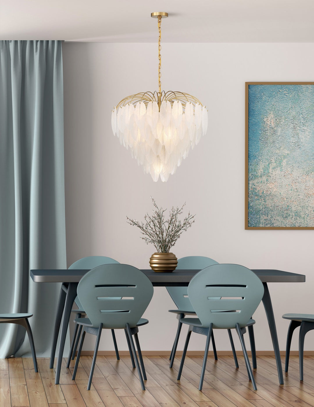 Savoy House - 1-3504-9-322 - Nine Light Chandelier - Boa - Warm Brass