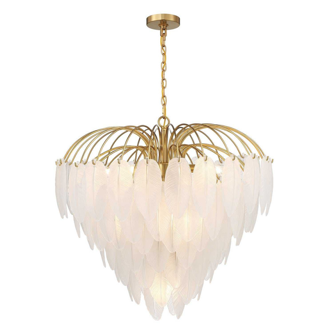 Boa Nine Light Chandelier in Warm Brass Savoy House