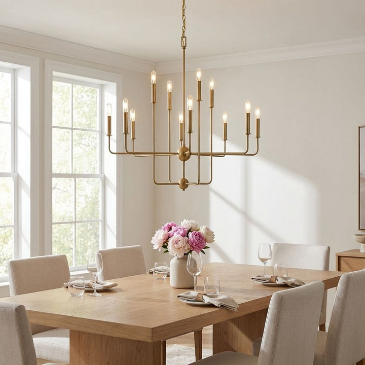 Savoy House - 1-4046-12-322 - 12 Light Chandelier - Avondale - Warm Brass