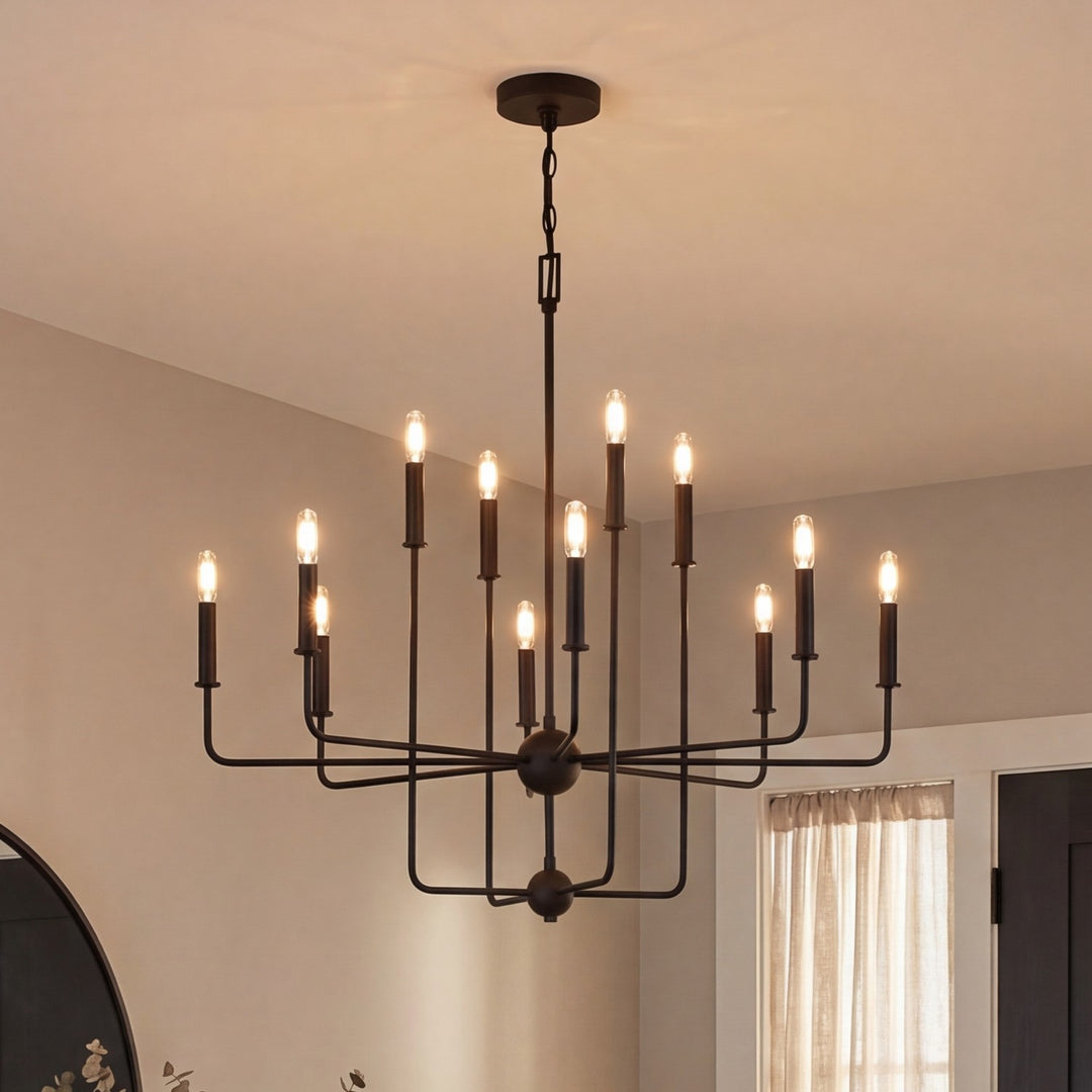 Savoy House - 1-4046-12-89 - 12 Light Chandelier - Avondale - Matte Black
