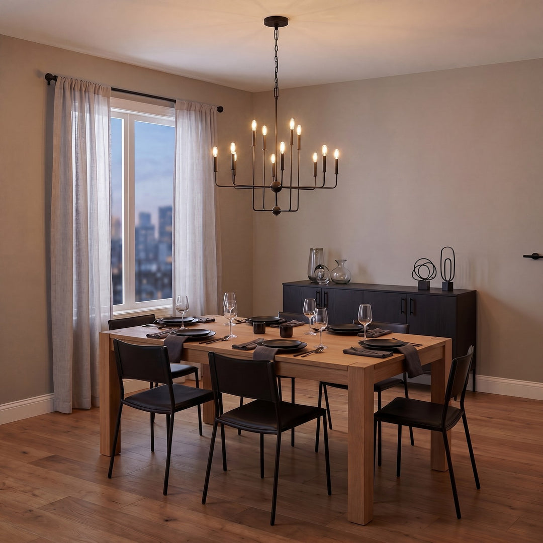 Savoy House - 1-4046-12-89 - 12 Light Chandelier - Avondale - Matte Black